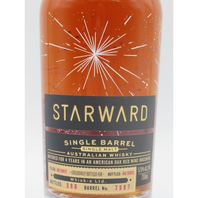 スターワード 4年 2017 ヘビーチャードレッドワインカスク 57.8度