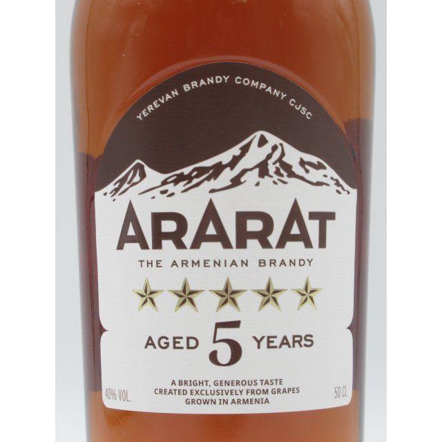 箱なし】 アララット 5年 ファイブスター 40度 500ml : お酒のちゃがた