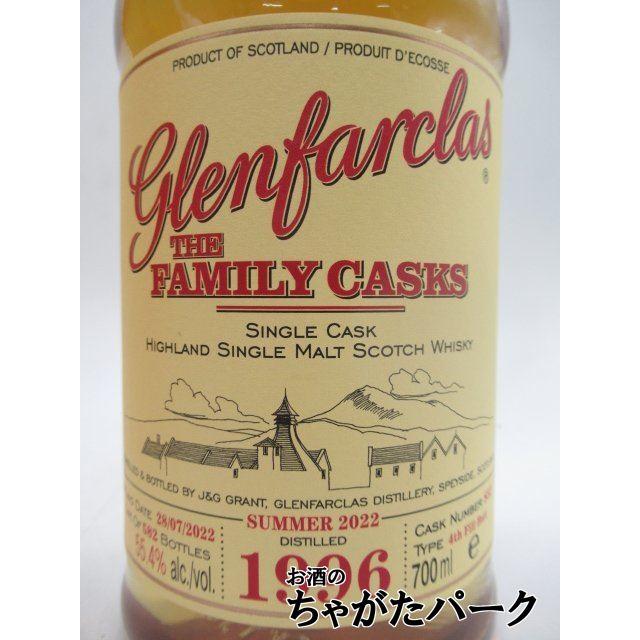 グレンファークラス 1996 4thフィル バット カスクNo.852 グレンファークラス 1996 4thフィル バット カスクNo.852