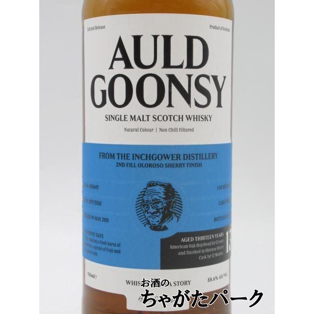 オールド グーンシーズ モルト インチガワ― 13年 58.6% 700ml インチガワー 13年 2011 2ndフィル オロロソシェリー フィニッシュ