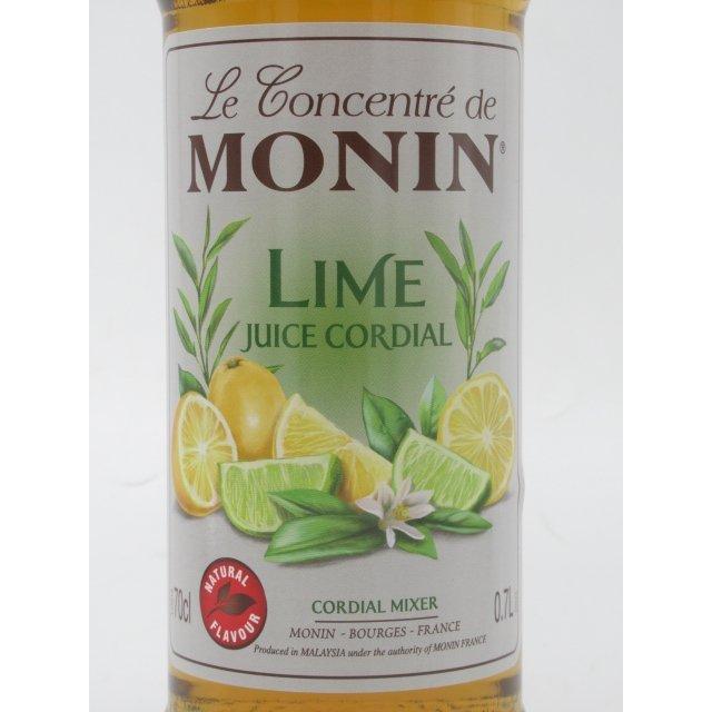 MONIN（モナン） CORDIALコーディアルライム果汁 シロップ 700ml : お