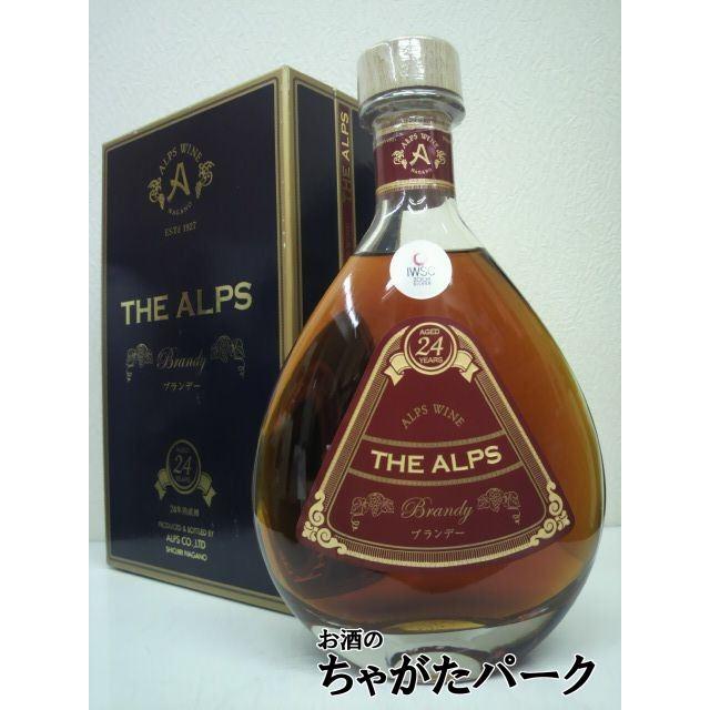 ★新品未開封★ ブランデー ザ・アルプス24年　THE ALPS 750ml アルプス 【箱にやや傷みあり】 ザ 24年 ギフト箱付き 43度 750ml : お