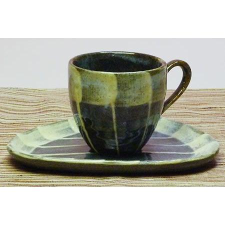 瀬戸焼窯変十草ペアコーヒーカップセット（メッセージカードサービス