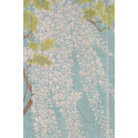 お取り寄せ】麻ろうけつ染めのれん『藤なみ』（和風のれん）【暖簾/春