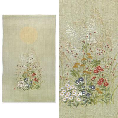 お取り寄せ】麻洛粋手描きのれん『秋七草』（和風のれん）【暖簾