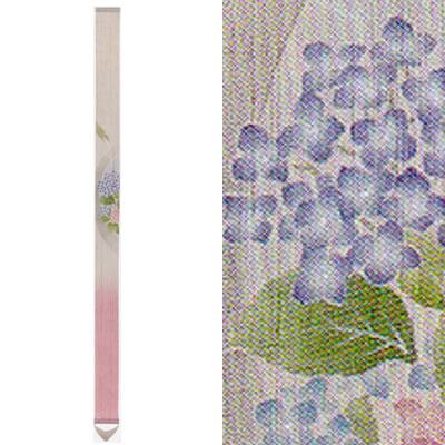専用＊くすみカラーあじさい　ドライ＆プリザ　タペストリー お取り寄せ】麻細タペストリー『紫陽花手水』（掛軸、和風タペストリー
