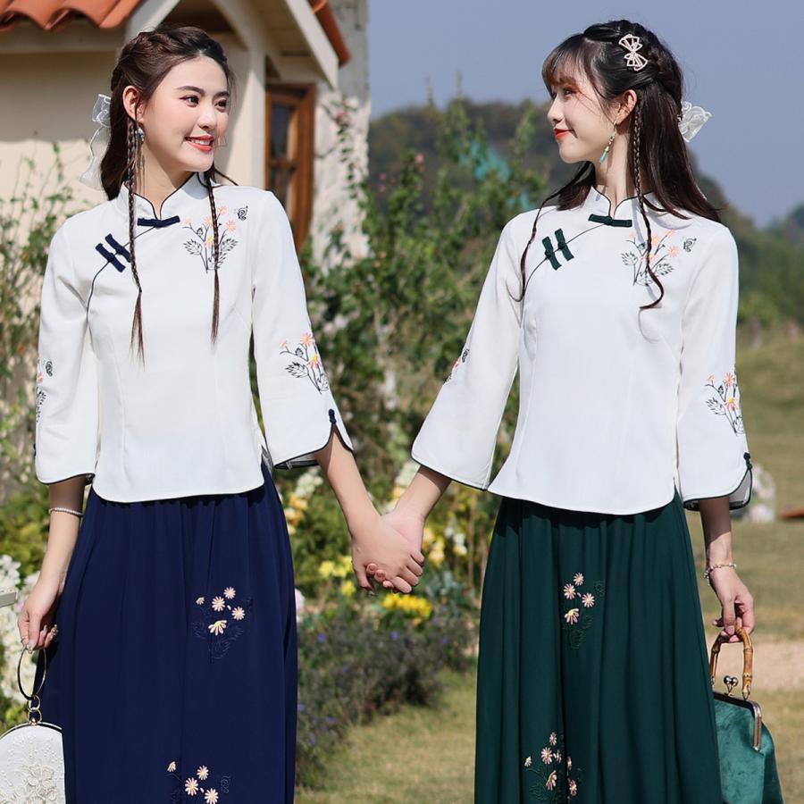 チャイナ服 売れ筋商品|||長袖トップス ★chaiは最大ポイント3倍★ 上品な風合い 浅襟 チャイナボタン 漢服 普段着 zt621 チャイナ服 長袖トップス ☆chaiは最大ポイント3倍☆ 上品な