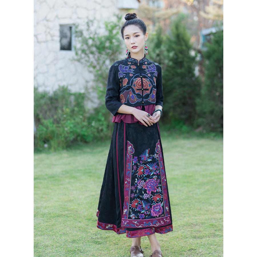 チャイナ服 トップス ☆chaiは最大ポイント3倍☆ 春夏 凝った チャイナ服 トップス ☆chaiは最大ポイント3倍☆ 春夏 凝った
