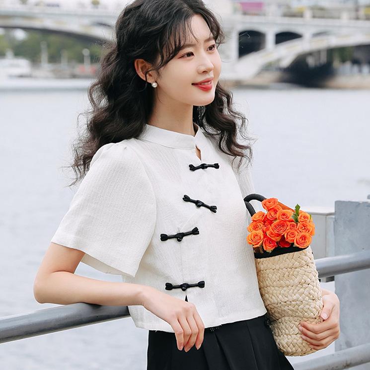 チャイナ服 トップス ☆chaiは最大ポイント3倍☆ モダンチャイナ