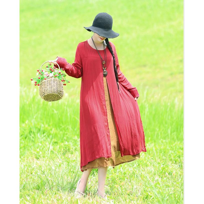 チャイナ服 重ね着風 Aライン ワンピース 長袖 無地 チャイナドレス 普段着 舞台 衣装 民族 中国風 Zl153 Chaiはポイント最大3倍 Zl153 チャイナ服専門店chai 通販 Yahoo ショッピング