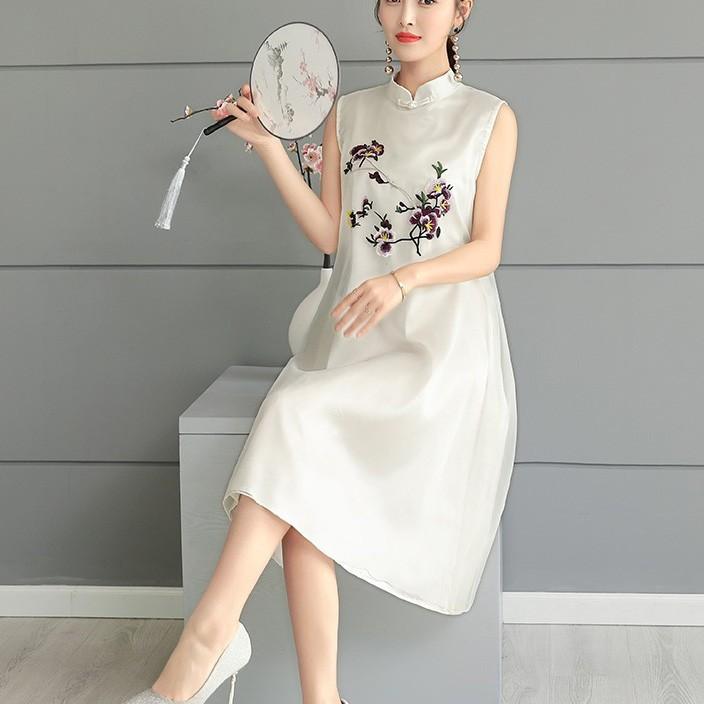 チャイナドレス ワンピース ノースリーブ チャイナ服 花柄 ロング ワンピ 普段着 舞台 衣装 民族 中国風 Zl30 Chaiはポイント最大3倍 Zl30 チャイナ服専門店chai 通販 Yahoo ショッピング