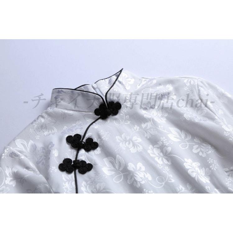 チャイナ服 刺繍 七分袖 鳥柄 梅柄 トップス アジアンテイスト 衣装