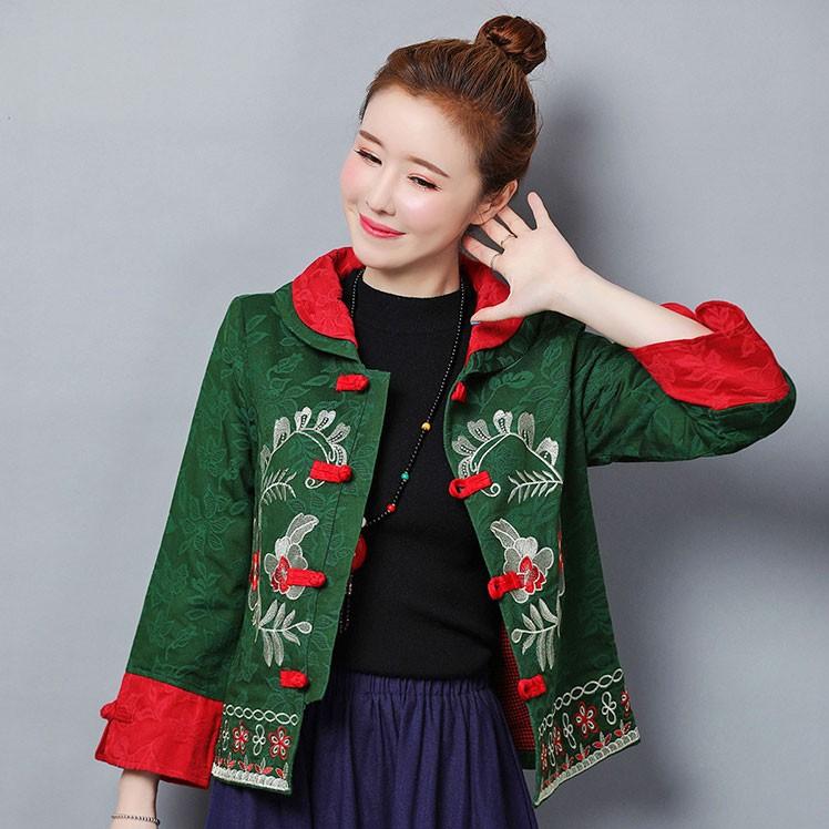 チャイナ服 トップス Chaiは最大ポイント3倍 デザイン襟 長袖 前開き 刺繍 民族柄 チャイナドレス 上品 本格 普段着 中国風 Zt8 Zt8 チャイナ服専門店chai 通販 Yahoo ショッピング