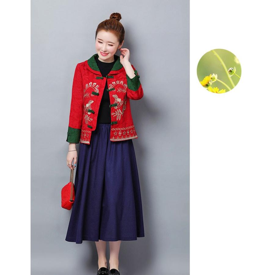 チャイナ服 トップス Chaiは最大ポイント3倍 デザイン襟 長袖 前開き 刺繍 民族柄 チャイナドレス 上品 本格 普段着 中国風 Zt8 Zt8 チャイナ服専門店chai 通販 Yahoo ショッピング