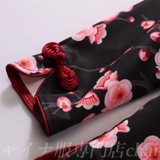 チャイナ服 トップス ☆chaiは最大ポイント3倍☆ 七分袖 花柄 チャイナ