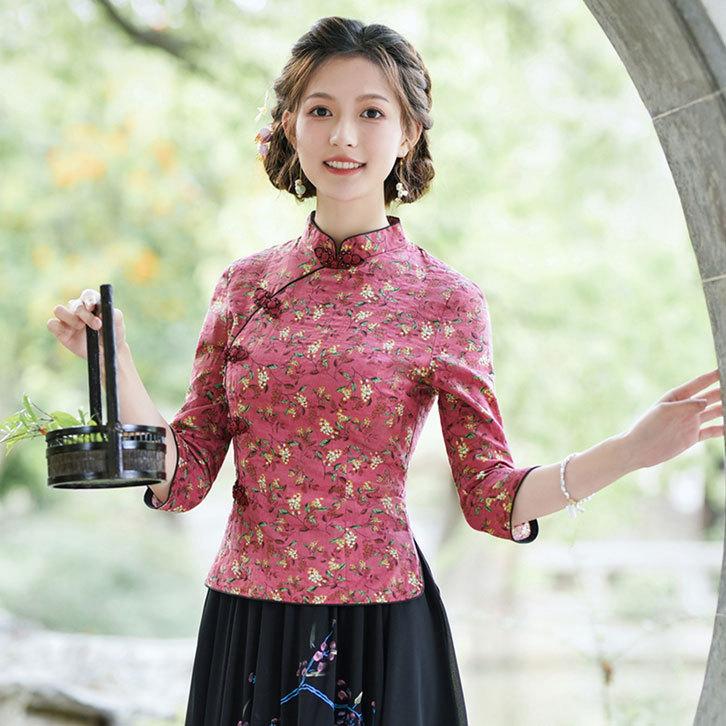 チャイナ服 トップス ☆chaiは最大ポイント3倍☆ チャイナトップス 