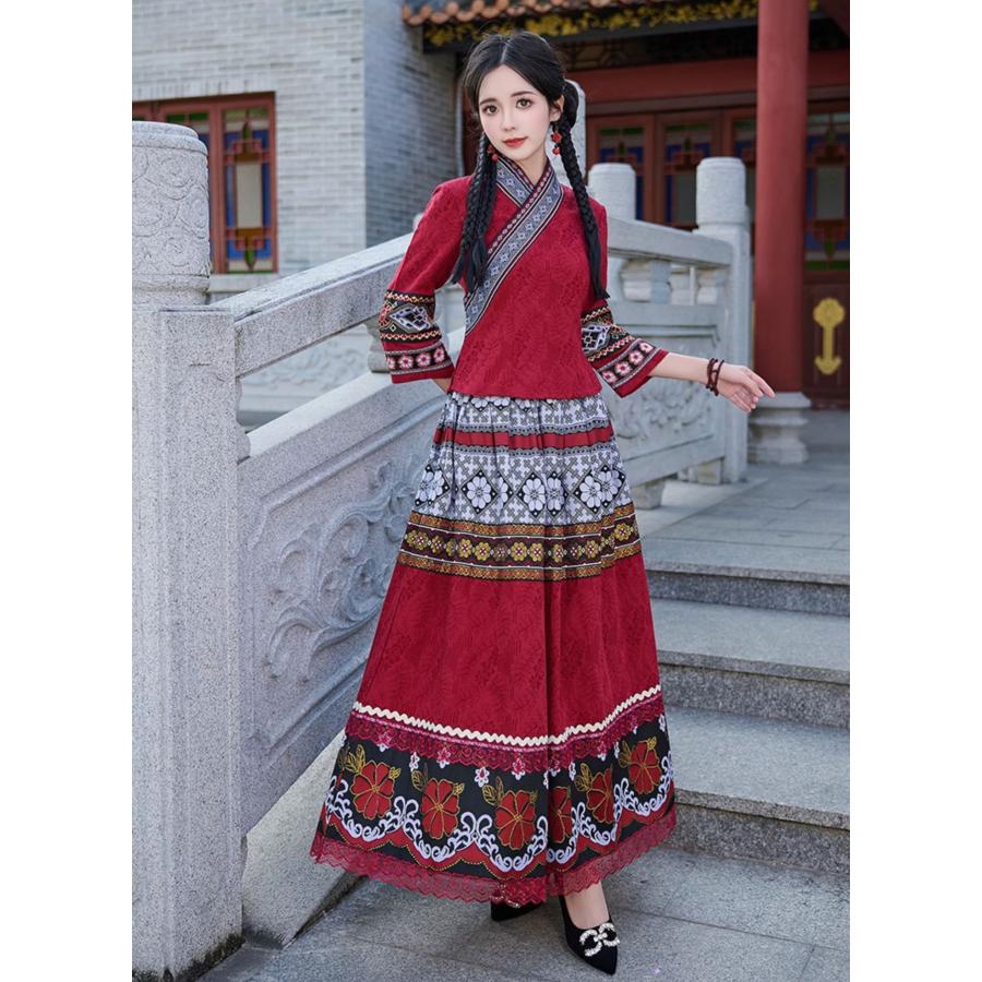 IKUMI/トップス/長袖 チャイナ服 長袖トップス 春夏 落ち着いた風合い 七分袖 上品