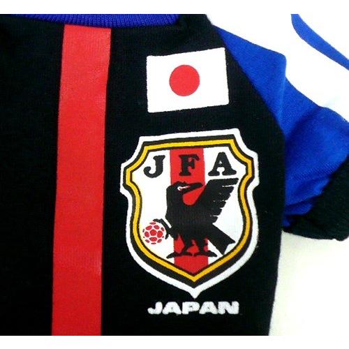 サッカー日本代表チーム 犬用 Tシャツ　ワンピース 犬服ネコポス便 )Tシャツ/ワンピサッカー日本代表応援ウェア 3号(激安