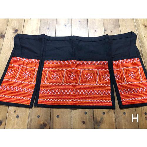 カフェエプロン　モン族刺（オレンジ系）　タイ雑貨　タイ料理　エプロン　モン族　民族衣装 |  | 05