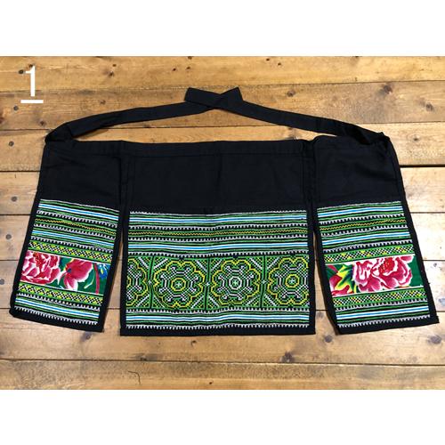 カフェエプロン　モン族刺（グリーン系）　タイ雑貨　タイ料理　エプロン　モン族　民族衣装 |  | 01