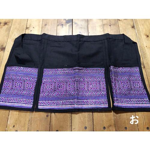 カフェエプロン　モン族刺（パープル系）　タイ雑貨　タイ料理　エプロン　モン族　民族衣装 |  | 15