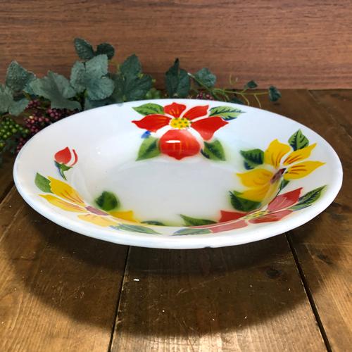 ホーロー平皿：20cm】 【A：平皿20cm】 華やかな花柄 皿 タイ料理