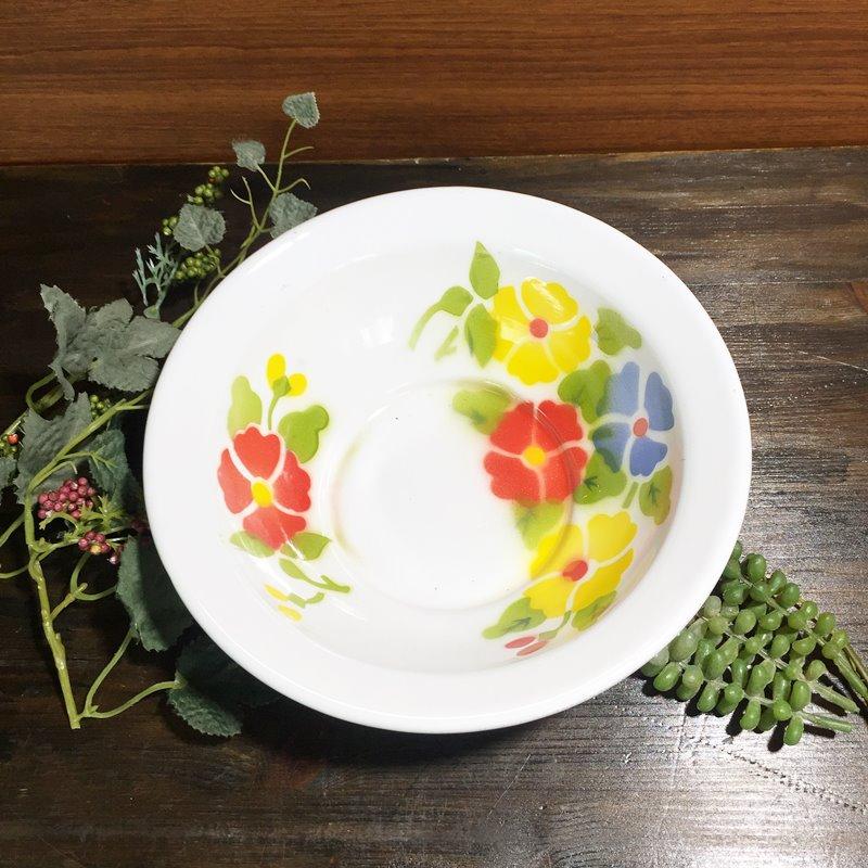 ホーローボウル：21cm】 【B：ボウル21cm】 華やかな花柄 皿 タイ料理