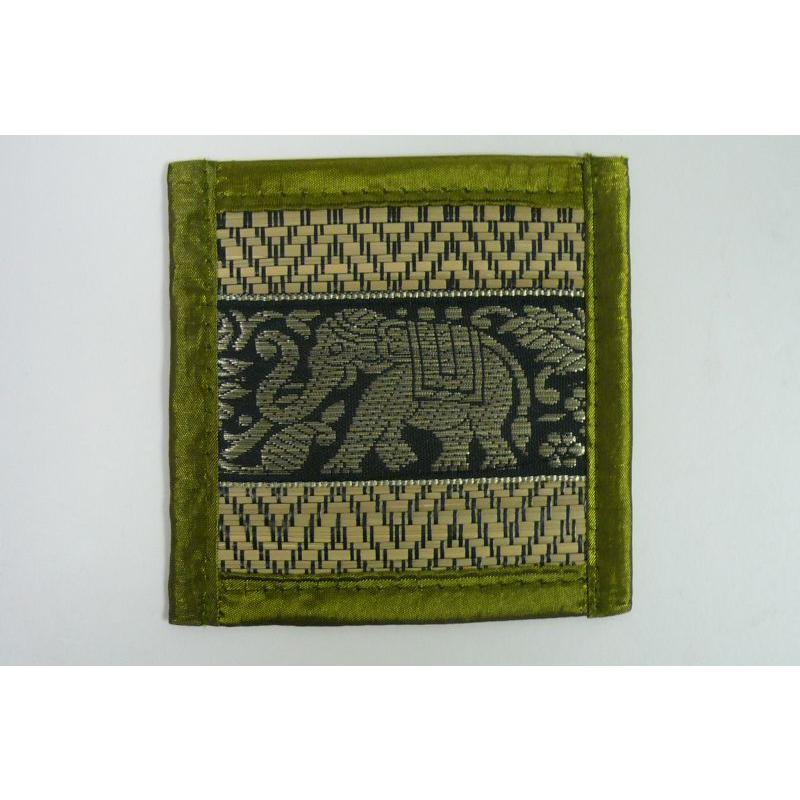 ランチョンマット【緑】象 6枚組 コースター付[1セット]タイ雑貨　タイ料理　テーブルウェア　ランチョンマット　象　井草 |  | 04