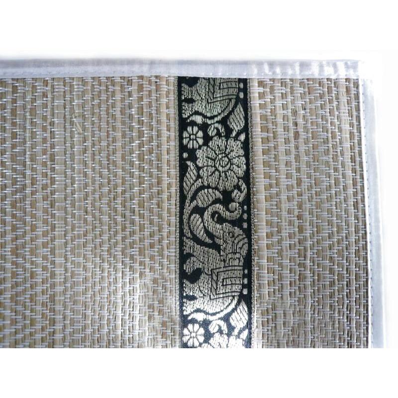 ランチョンマット【白】象 6枚組 コースター付[1セット]タイ雑貨　タイ料理　テーブルウェア　ランチョンマット　象　井草 |  | 02