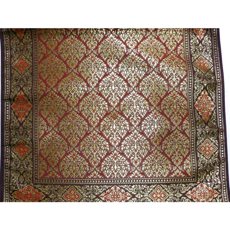 【テーブルランナー】3m（B)オレンジ 　 タイ雑貨　タイ料理　テーブルウェア　テーブルランナー　シルク |  | 04