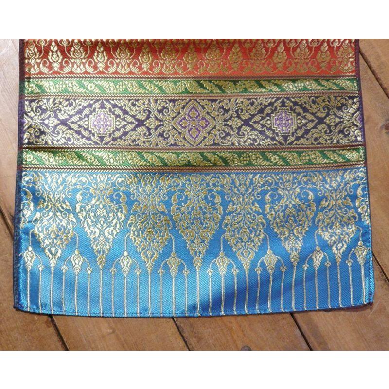 【テーブルランナー】3m（B)オレンジ 　 タイ雑貨　タイ料理　テーブルウェア　テーブルランナー　シルク |  | 05