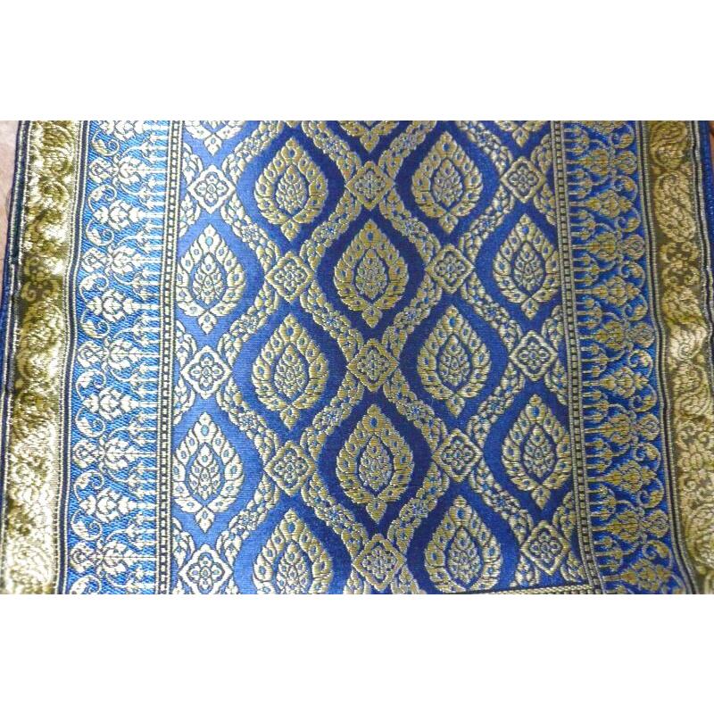【テーブルランナー】3m（A)ブルー 　 タイ雑貨　タイ料理　テーブルウェア　テーブルランナー　シルク |  | 04