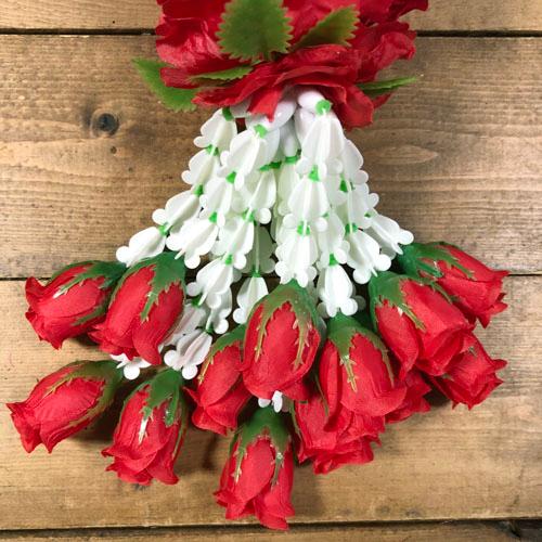 マーライ バラ輪 10色展開中の「薄ピンク」タイの花飾り 造花