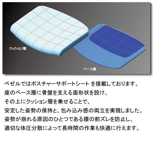 コクヨ ベゼル（Bezel） アルミポリッシュ ヘッドレスト・ランバーサポート付き 可動肘・ホワイトフレーム・背座同色 CR-A2835E1GM-WNN/VNNの画像
