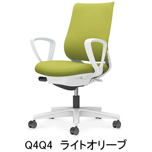 コクヨ ミトラ2（Mitra2）ファブリックタイプ スタンダードバック 樹脂脚ホワイト 本体色ホワイト サークル肘 ランバーサポートなし C04-W150CW-E11_6