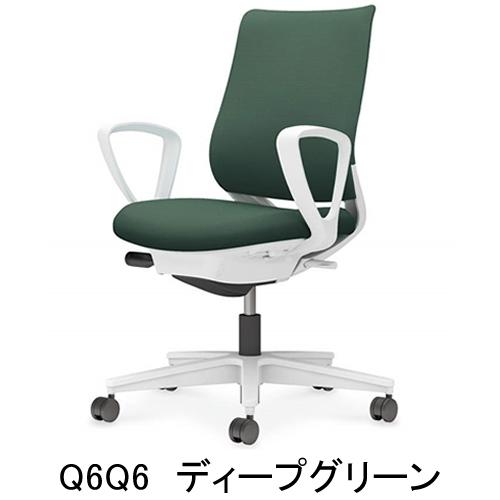 コクヨ ミトラ2（Mitra2）ファブリックタイプ スタンダードバック 樹脂脚ホワイト 本体色ホワイト サークル肘 ランバーサポートなし C04-W150CW-E11_7