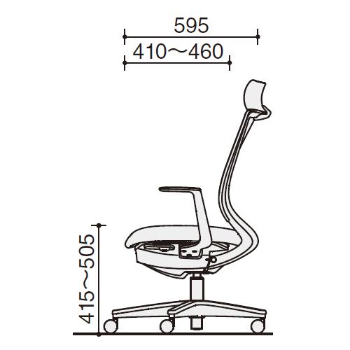 コクヨ ミトラ2（Mitra2）メッシュタイプ アディショナルバック 樹脂脚ホワイト 本体色ホワイト L型肘 ランバーサポート付き C04-W392MW-E12