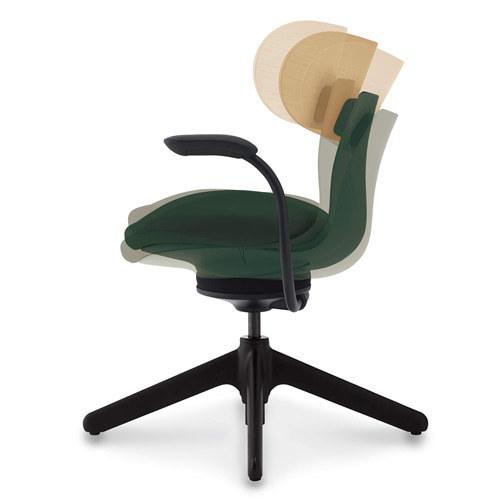 KOKUYO（コクヨ） イングライフ ingLIFE 4本脚 肘付き ブラック脚 布