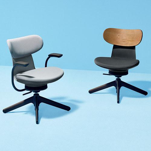 KOKUYO（コクヨ） イングライフ ingLIFE 4本脚 肘付き ブラック脚 布