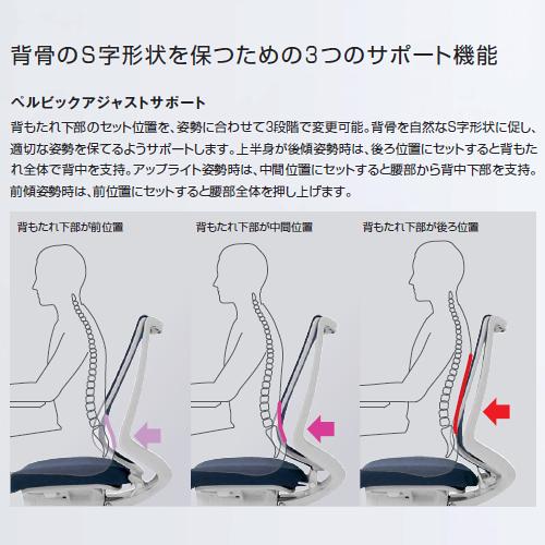 コクヨ デュオラ2（Duora2） メッシュタイプ ハイバック 樹脂脚（ブラック） ランバーサポートあり 本体色ブラック 可動肘 C08-B232M（W・U）-B1｜chairkingdom｜18