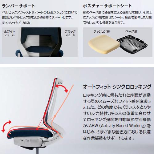コクヨ デュオラ2（Duora2） クッションタイプ ヘッドレスト付きタイプ 樹脂脚（ホワイト） 本体色ホワイト 可動肘 C08-W330CW-W1_19