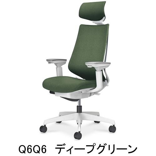 コクヨ デュオラ2（Duora2） クッションタイプ ヘッドレスト付きタイプ 樹脂脚（ホワイト） 本体色ホワイト 可動肘 C08-W330CW-W1_8