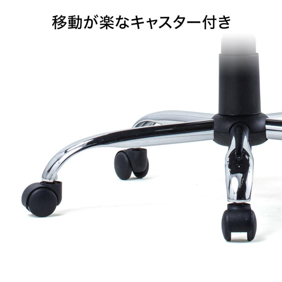 オフィスチェア SNC-NET15ABK バックメッシュ  ヘッドレスト付き 座面ガス圧昇降 ランバーサポート付き ひじ掛けあり サンワサプライ_11