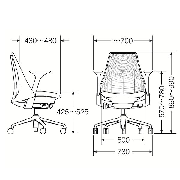 セイルチェア ブラックベース　シート/ブラック｜chairshop｜20