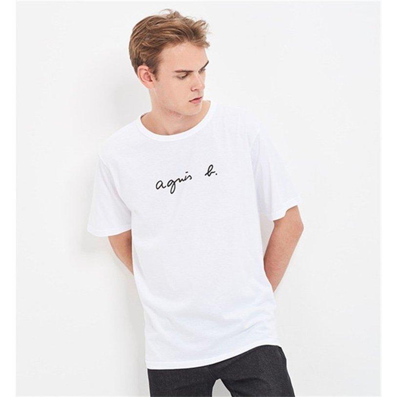 21年春の 限定タイムセール2180円 アニエスベー Tシャツ メンズ 半袖 Tシャツ 無地 大人気 ブランド Uネック ユニセックス 二枚目10円 父の日 Aynaelda Com