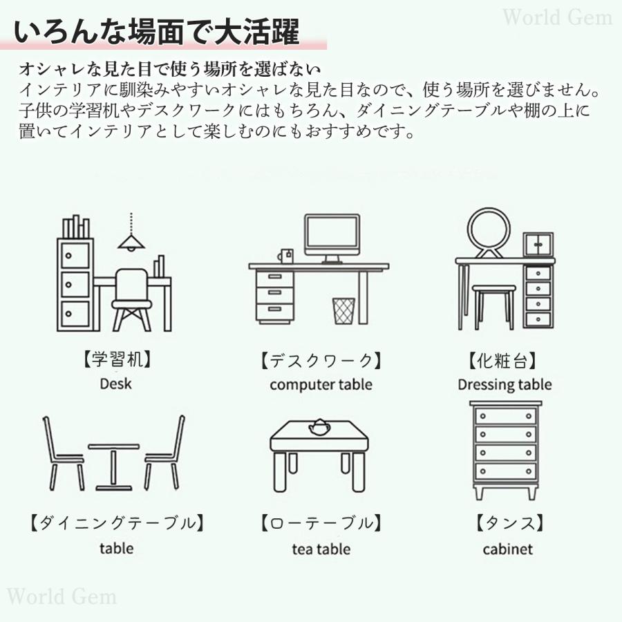 デスクマット PCデスクマット 雑貨 デスク回り 学習机 ダイニングテーブル 化粧台 防水 丈夫 オシャレ かわいい シック リバーシブル レザー調 送料無料｜chakoshouse｜16