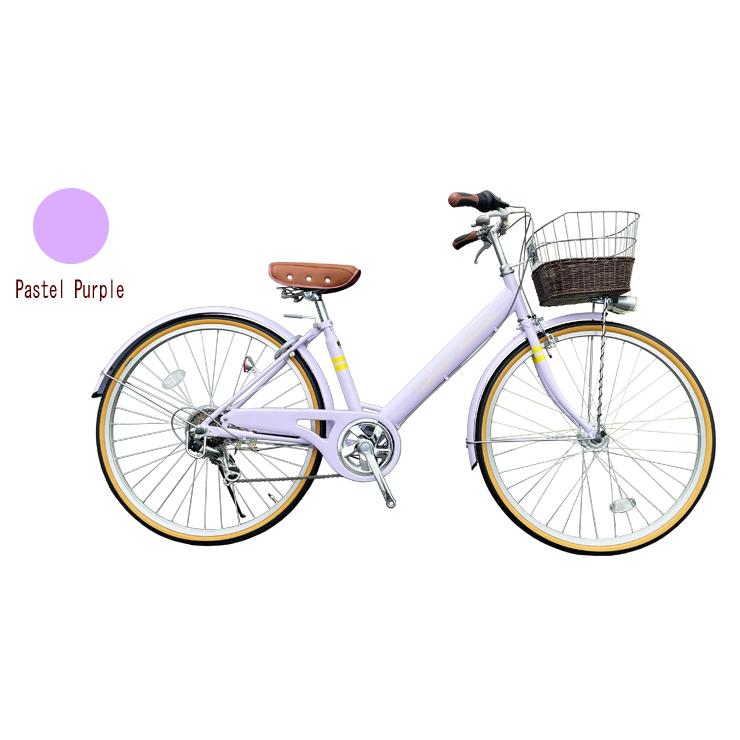 自転車 26インチ おしゃれ Lupinus(ルピナス)LP-266VA 後カゴセット LEDオートライト シマノ製6段変速 | Lupinus | 06