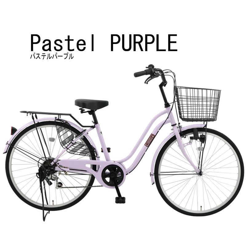 自転車26インチLP-266WSD 着脱籐風スライド後バスケット軽快車 6段変速 ダイナモライト 東京・神奈川・大阪送料無料！ | Lupinus | 09