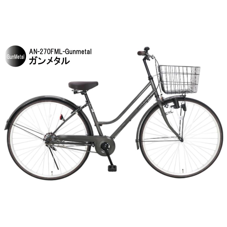 自転車 27インチ おしゃれ ASUNARO(アスナロ)AN-270FML-K シティサイクル ダイナモライト 東京・神奈川・大阪送料無料！ | Lupinus | 06