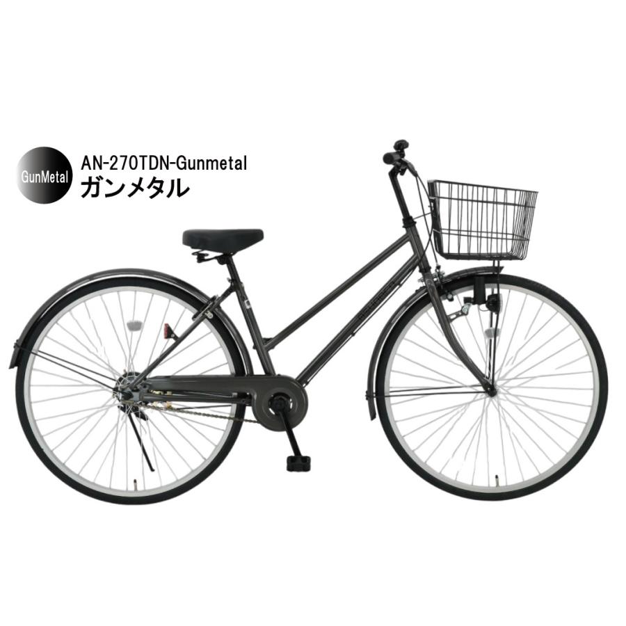 自転車 27インチ おしゃれ ASUNARO(アスナロ)AN-270TDN-K シティサイクル ダイナモライト 東京・神奈川・大阪送料無料！ | Lupinus | 06